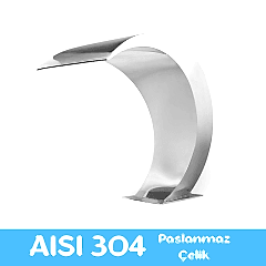 Havuz Şelalesi Kobra Model 50x60 cm | 304 Paslanmaz Çelik