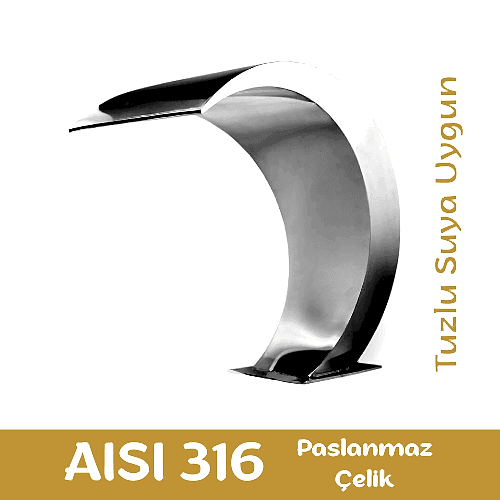 Havuz Şelalesi Kobra Model 50x60 cm | 316 Paslanmaz Çelik