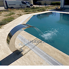 Havuz Şelalesi Kobra Model 40x80 cm | 316 Paslanmaz Çelik