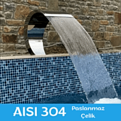 Havuz Şelalesi Kobra Model 60x90 cm | 304 Paslanmaz Çelik